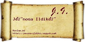 Jánosa Ildikó névjegykártya